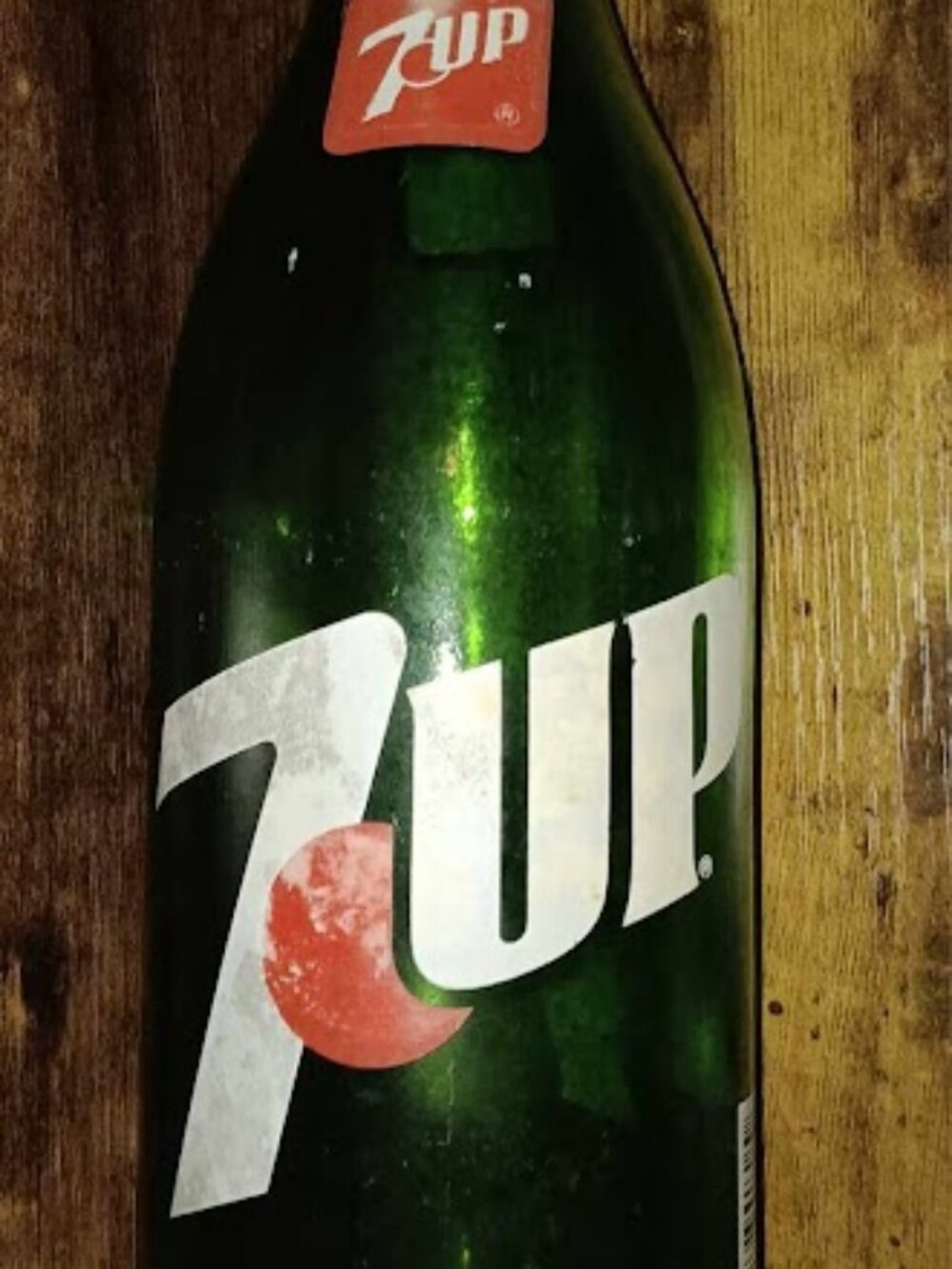 Vintage Glass 7up Bottle
